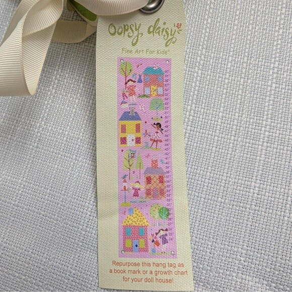 Oopsy Daisy Whimsical Fine Art For Kids Growth Chart Canvas Height Marker New - Picture 5 of 8